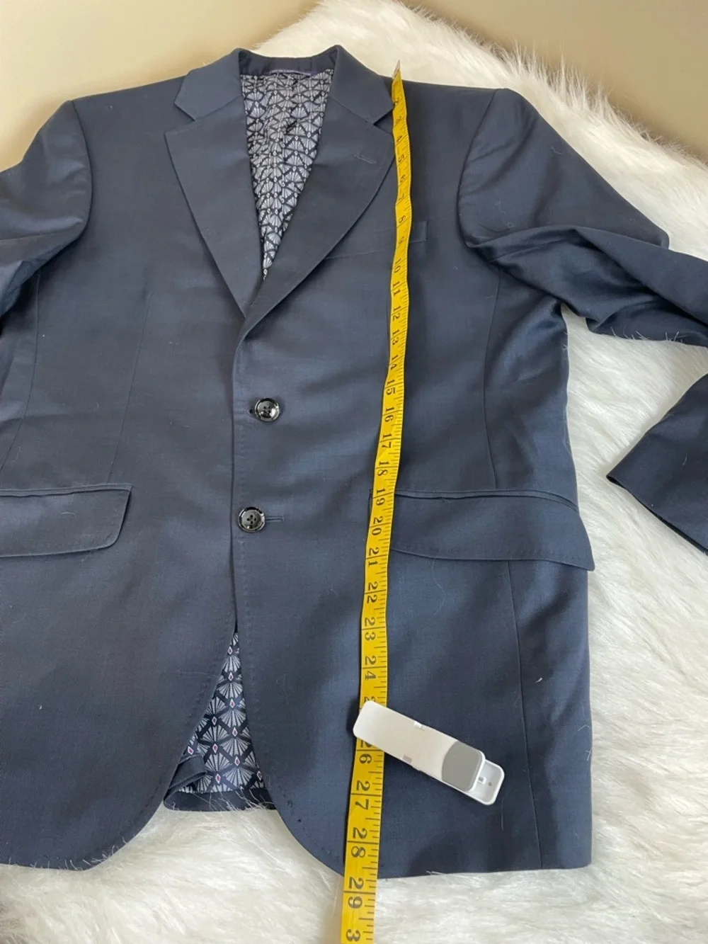 Ted baker navy blue light weight wool blazer 40 s